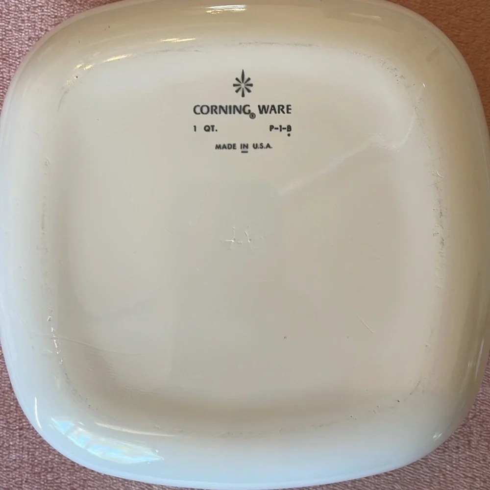 Vintage, Rare Corning Ware P-1-B 1 Qt. Square Casserole